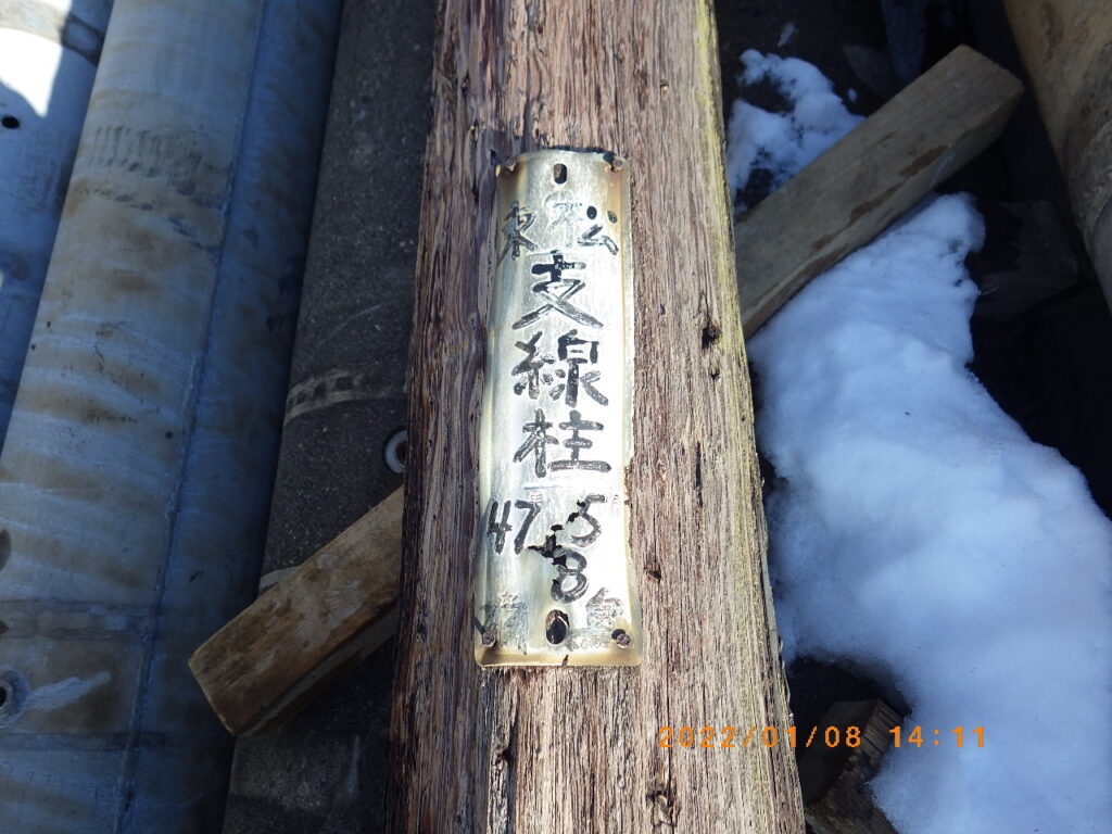 昭和47年の木柱を抜柱してきた